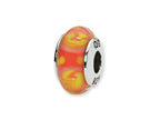 Reflections™ Sterling Silver Red/Yellow Hand-blown Glass Bead / Charm