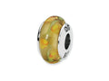 Reflections™ Sterling Silver Yellow/Red Floral Hand-blown Glass Bead / Charm