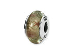Reflections™ Sterling Silver Gold Mauve Stars Hand-blown Glass Bead / Charm