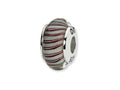 Reflections™ Sterling Silver Blue/Mauve Hand-blown Glass Bead / Charm