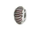 Reflections™ Sterling Silver Blue/Mauve Hand-blown Glass Bead / Charm
