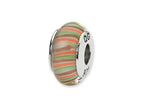 Reflections™ Sterling Silver Multi-color Hand-blown Glass Bead / Charm