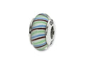 Reflections™ Sterling Silver Multi-color Hand-blown Glass Bead / Charm