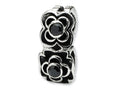 Reflections™ Sterling Silver Black CZ Connector Bead / Charm