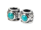 Reflections™ Sterling Silver Light Blue Color CZ Connector Bead / Charm