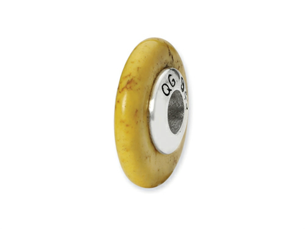 Reflections™ Sterling Silver Yellow Magnesite Stone Bead / Charm