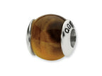 Reflections™ Sterling Silver Yellow Green Agate Stone Bead / Charm