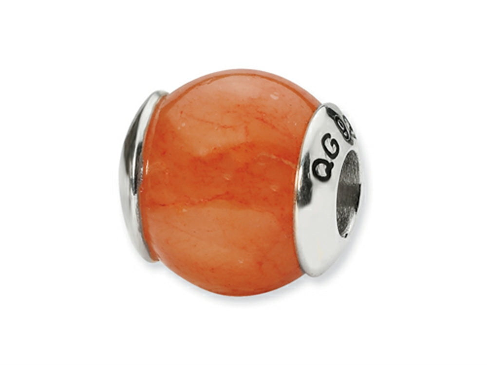 Reflections™ Sterling Silver Pink Calcite Stone Bead / Charm