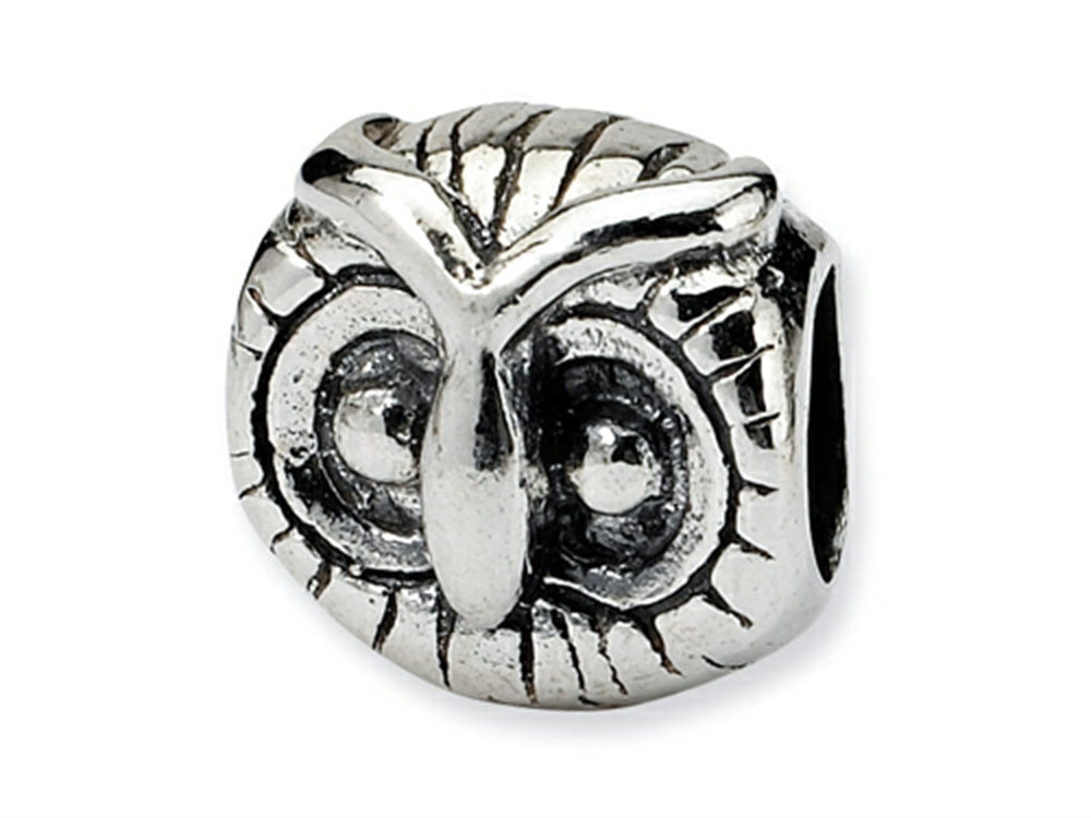 Reflections™ Sterling Silver Owl Head Bead / Charm