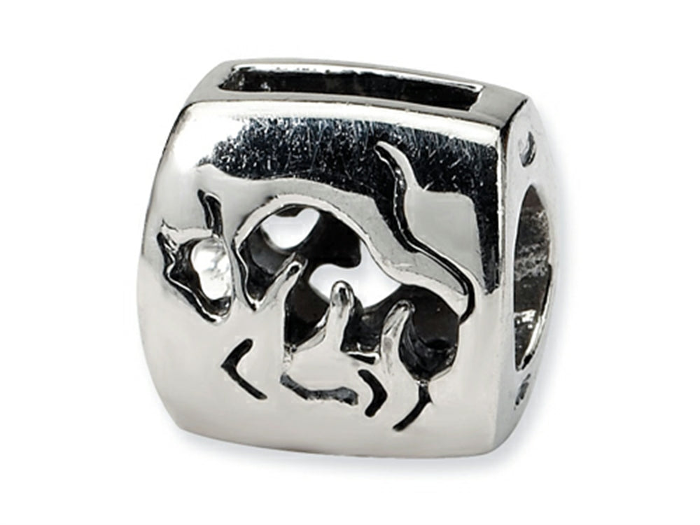 Reflections™ Sterling Silver Taurus Zodiac Antiqued Bead / Charm