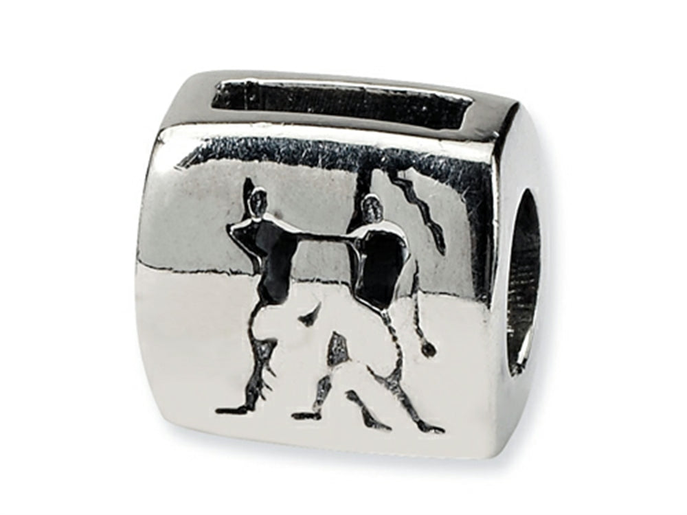 Reflections™ Sterling Silver Gemini Zodiac Antiqued Bead / Charm