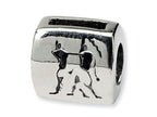 Reflections™ Sterling Silver Gemini Zodiac Antiqued Bead / Charm