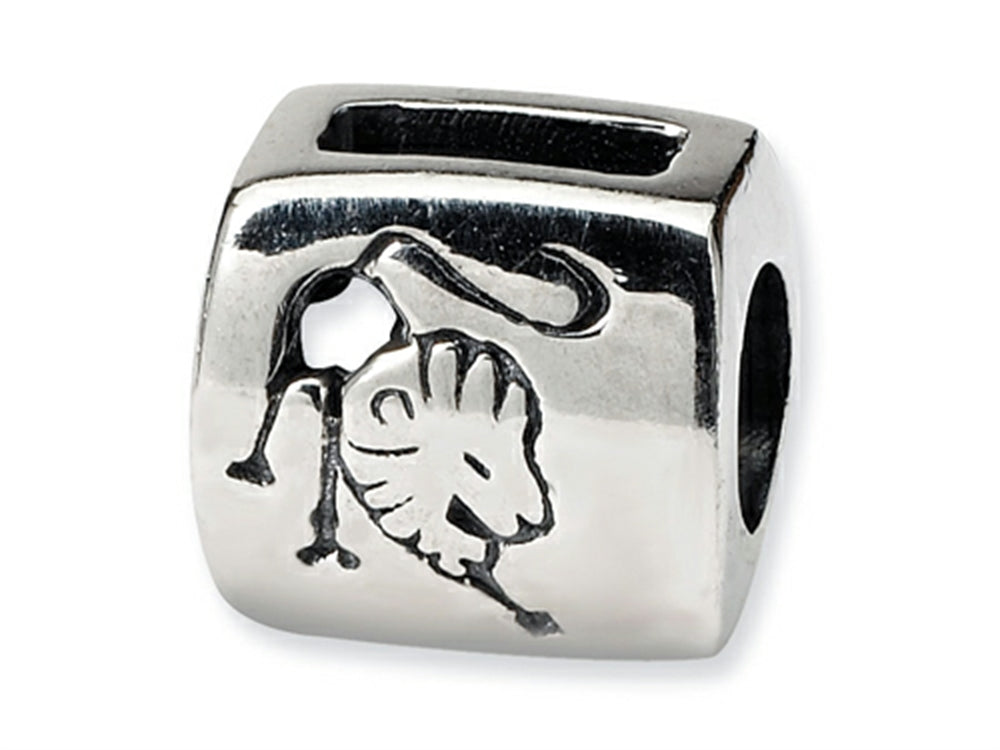 Reflections™ Sterling Silver Leo Zodiac Antiqued Bead / Charm