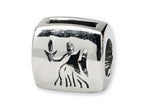 Reflections™ Sterling Silver Virgo Zodiac Antiqued Bead / Charm