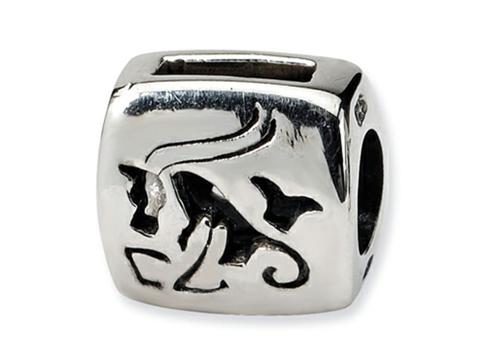 Reflections™ Sterling Silver Capricorn Zodiac Antiqued Bead / Charm