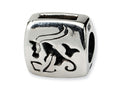 Reflections™ Sterling Silver Capricorn Zodiac Antiqued Bead / Charm