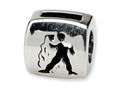 Reflections™ Sterling Silver Aquarius Zodiac Antiqued Bead / Charm