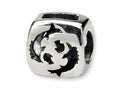 Reflections™ Sterling Silver Pisces Zodiac Antiqued Bead / Charm
