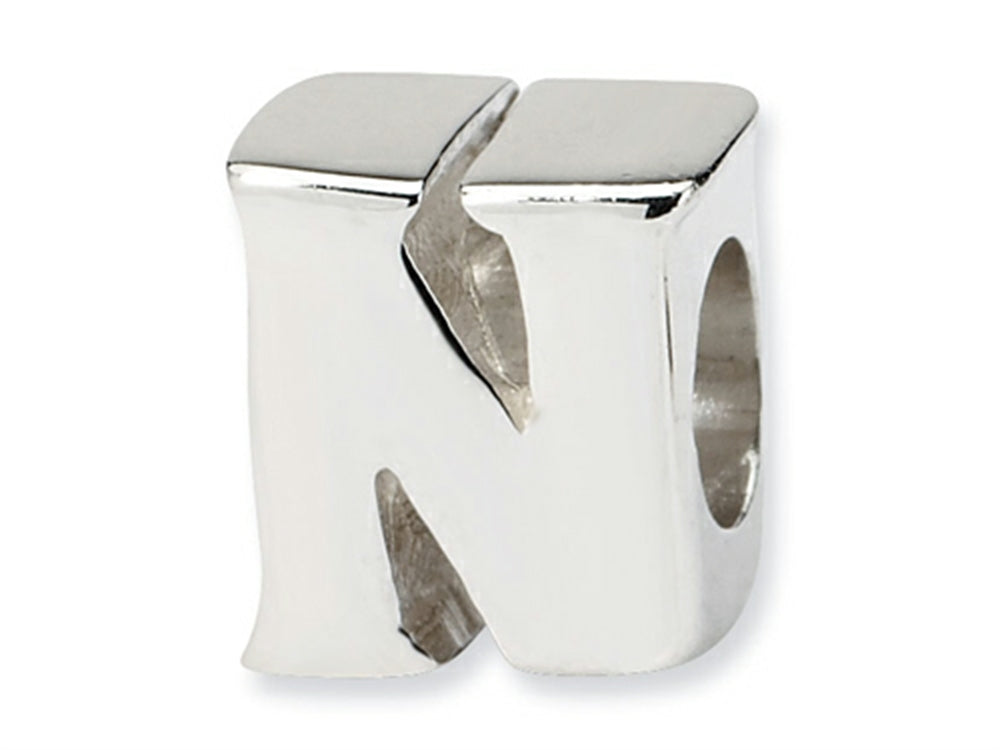 Reflections™ Sterling Silver Letter N Bead / Charm