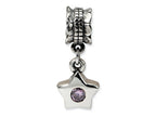 Reflections™ Sterling Silver Pink CZ Star Dangle Bead / Charm
