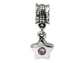 Reflections™ Sterling Silver Pink CZ Star Dangle Bead / Charm