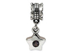 Reflections™ Sterling Silver Smokey CZ Star Dangle Bead / Charm