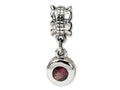 Reflections™ Sterling Silver Pink CZ Round Dangle Bead / Charm