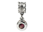 Reflections™ Sterling Silver Pink CZ Round Dangle Bead / Charm