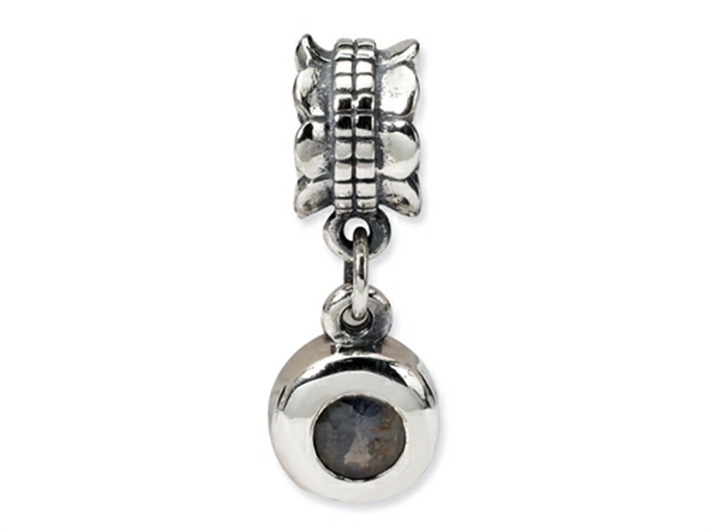 Reflections™ Sterling Silver Smokey CZ Round Dangle Bead / Charm