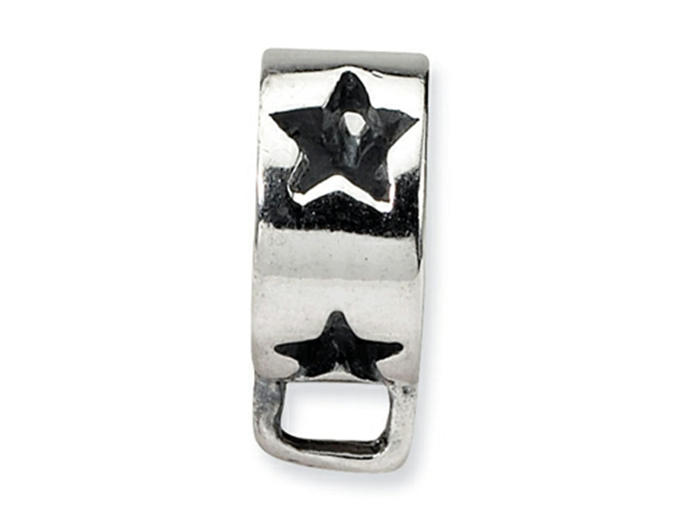 Reflections™ Sterling Silver Star w/Loop for Click-on / Lobster Clasp Carrier Charm