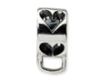 Reflections™ Sterling Silver Heart w/Loop for Click-on / Lobster Clasp Carrier Charm