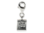 Reflections™ Sterling Silver Love Note Click-on / Lobster Clasp for Bead / Charm Bracelets