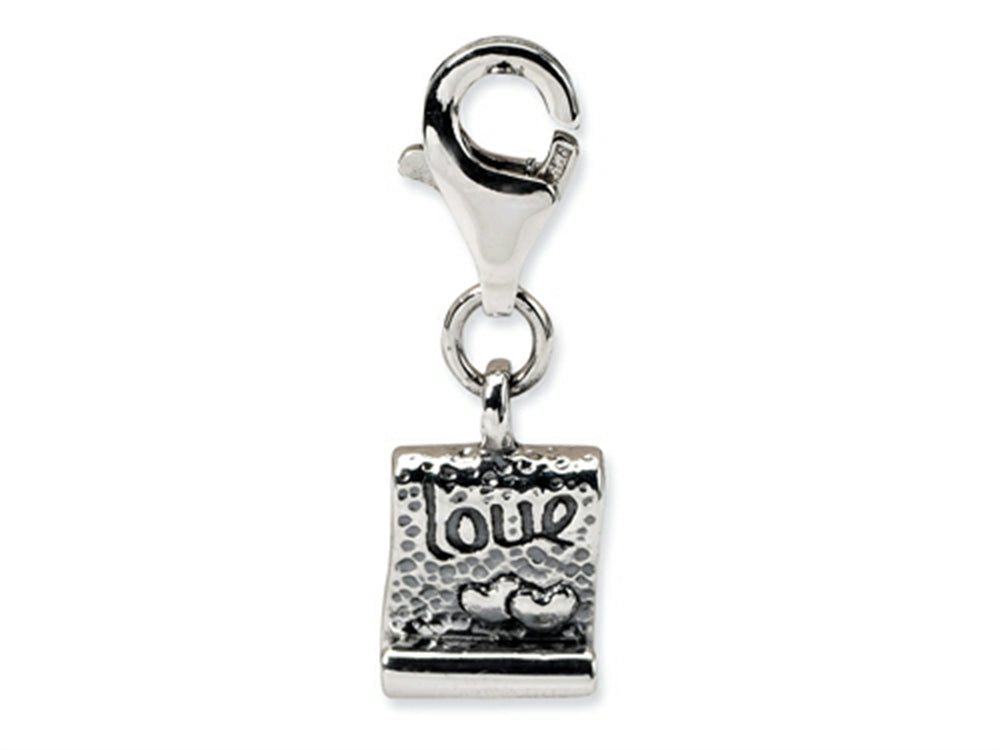 Reflections™ Sterling Silver Love Note Click-on / Lobster Clasp for Bead / Charm Bracelets