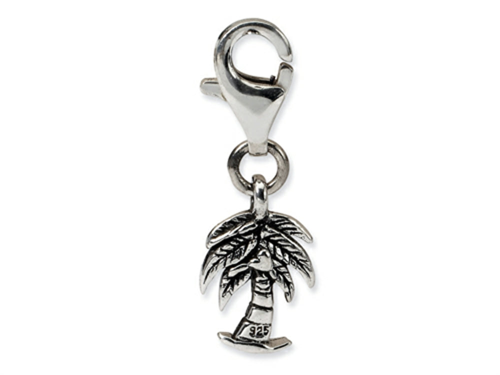 Reflections™ Sterling Silver Palm Tree Click-on / Lobster Clasp for Bead / Charm Bracelets