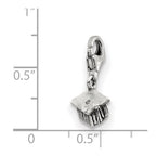 Reflections™ Sterling Silver Graduation Cap Click-on / Lobster Clasp for Bead / Charm Bracelets
