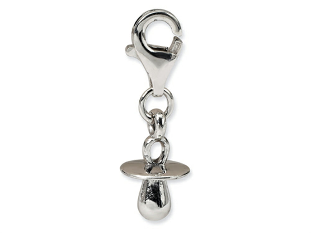 Reflections™ Sterling Silver Baby Pacifier Click-on / Lobster Clasp for Bead / Charm Bracelets