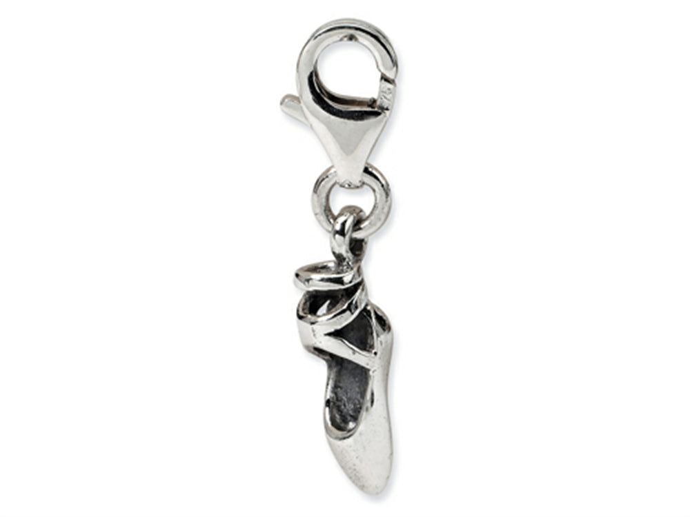 Reflections™ Sterling Silver Ballet Slipper Click-on / Lobster Clasp for Bead / Charm Bracelets