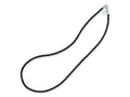 Reflections Sterling Silver Black Leather Bead Necklace 16.00 inches
