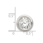 FJC Finejewelers Sterling Silver Round Cubic Zirconia Chain Slide