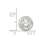 FJC Finejewelers Sterling Silver Round Cubic Zirconia Chain Slide