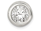 FJC Finejewelers Sterling Silver Round Cubic Zirconia Chain Slide