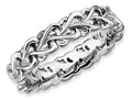 Stackable Expressions Sterling Silver Polished Intertwined Heart Stackable Ring