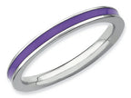 Stackable Expressions Sterling Silver Purple Enameled 2.25mm Stackable Ring