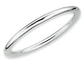 Stackable Expressions Sterling Silver Rhodium Polished Stackable Ring