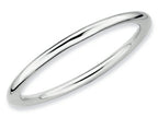 Stackable Expressions Sterling Silver Rhodium Polished Stackable Ring