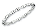 Stackable Expressions Sterling Silver Rhodium Rice Bead Stackable Ring