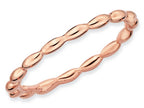 Stackable Expressions Sterling Silver Pink-plated Rice Bead Stackable Ring
