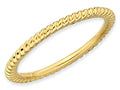 Stackable Expressions Gold Plated Sterling Silver Twisted Stackable Ring