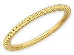 Stackable Expressions Gold Plated Sterling Silver Twisted Stackable Ring