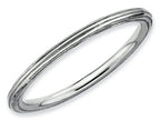 Stackable Expressions Sterling Silver Rhodium Step-down Stackable Ring